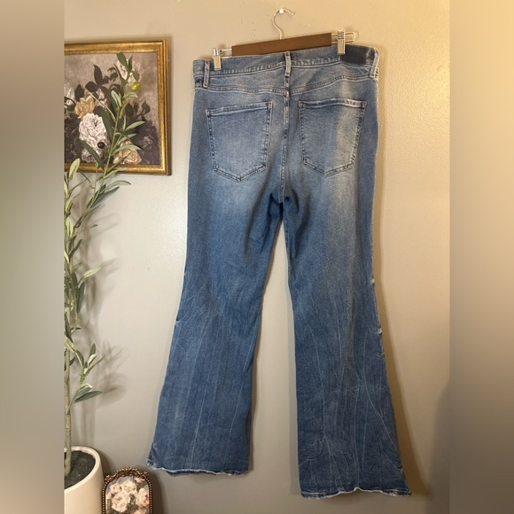 Express 70s Flare Jeans 12R Mid Rise Horsebit Detail Boho Western Retro Denim - Picture 5 of 7
